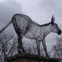 âne,sculpture,vide,
